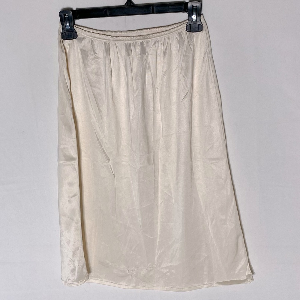 Vintage Cream Slip Skirt Lingerie M